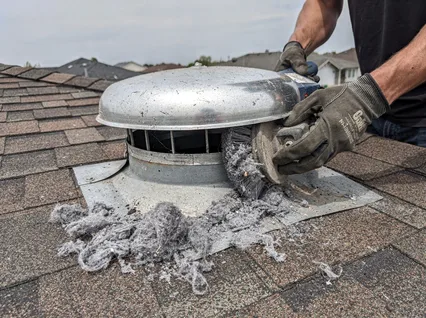 Cleaning Dryer Vent On Roof in San Dimas