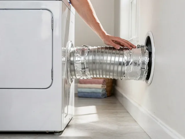 Professional dryer vent hose installation by San Dimas Dryer Vent Cleaning in San Dimas