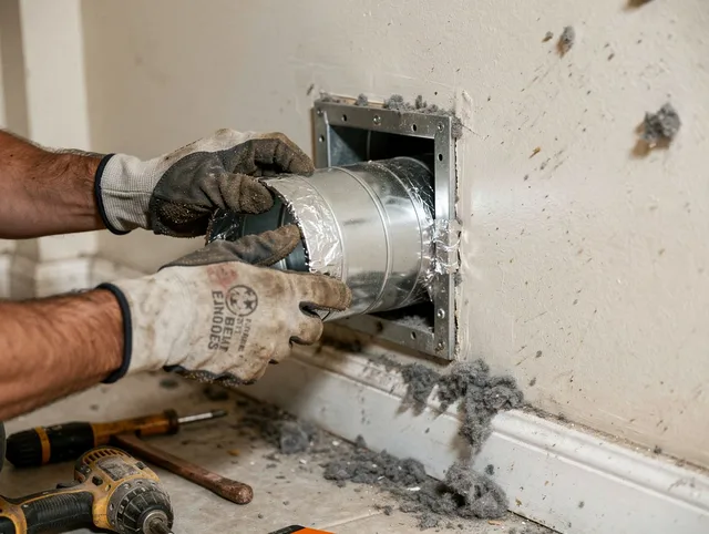 Professional dryer vent repair and installation by San Dimas Dryer Vent Cleaning in San Dimas